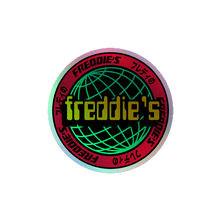 Load image into Gallery viewer, DIGITAL STAMP HOLOGRAPHIC STICKER - FREDDIE&#39;SDIGITAL STAMP HOLOGRAPHIC STICKERFreddie&#39;s Vintage and ApparelFREDDIE&#39;S6311187_167053″×3″DIGITAL STAMP HOLOGRAPHIC STICKER
