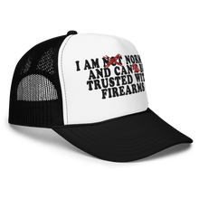 Load image into Gallery viewer, FIREARMS HAT - FREDDIE&#39;SFIREARMS HATFREDDIE&#39;SFREDDIE&#39;S6494987_15908Black / White / BlackFIREARMS HAT - FREDDIE&#39;SFIREARMS HATFREDDIE&#39;SFREDDIE&#39;S6494987_15908Black / White / BlackFIREARMS HAT

