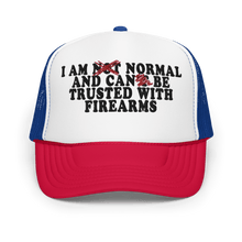 Load image into Gallery viewer, FIREARMS HAT - FREDDIE&#39;SFIREARMS HATFREDDIE&#39;SFREDDIE&#39;S6494987_15909White / Royal / RedFIREARMS HAT - FREDDIE&#39;SFIREARMS HATFREDDIE&#39;SFREDDIE&#39;S6494987_15909White / Royal / RedFIREARMS HAT
