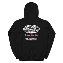 Load image into Gallery viewer, FREDDIE&#39;S WORLDWIDE HOODIE - FREDDIE&#39;SFREDDIE&#39;S WORLDWIDE HOODIEFREDDIE&#39;SFREDDIE&#39;S6425037_5530BlackSFREDDIE&#39;S WORLDWIDE HOODIE
